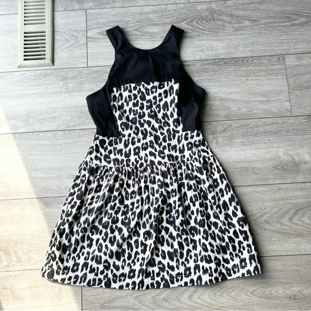 French Connection Leopard Print Racerback Cocktail Dress - Picture 4 of 13